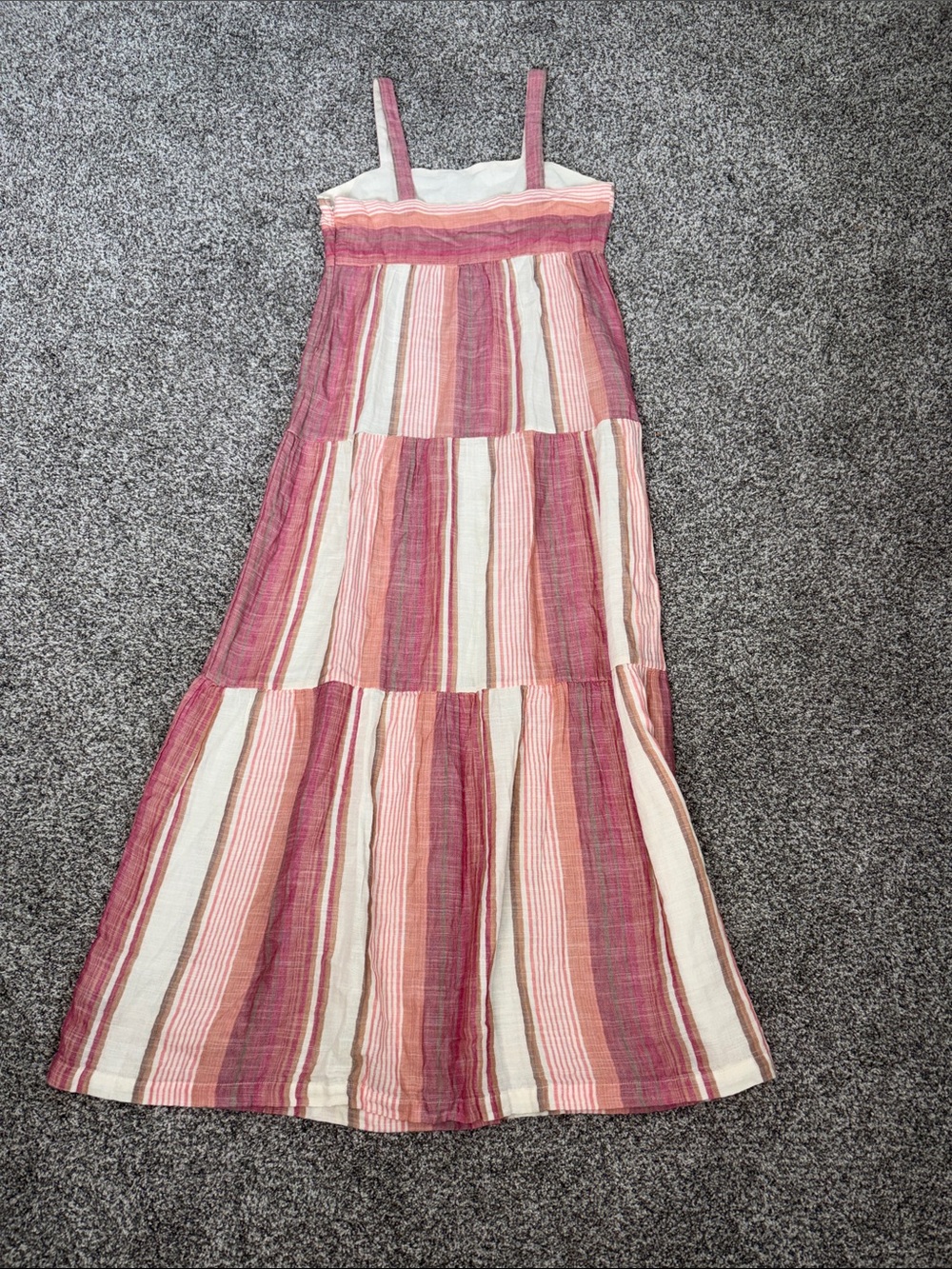 Faherty Sarah Tiered Stripe Cotton Maxi Dress in Oia Stripe - Picture 5 of 6